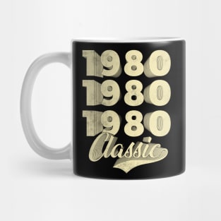 Vintage Retro 1980 40 Years Old 40th Birthday Gift Mug